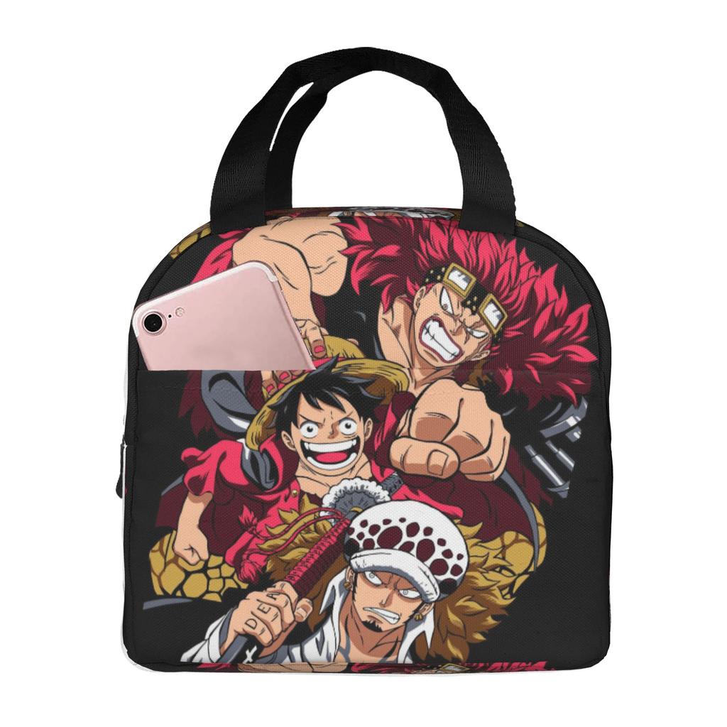 Custom One Pieces Insulated Lunch Bags for Camping Travel Manga Portable Thermal Cooler Lunch Box Unisex
