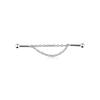 Titanium Earring With Chain - Silver - Tsz-009 1.2/38/3