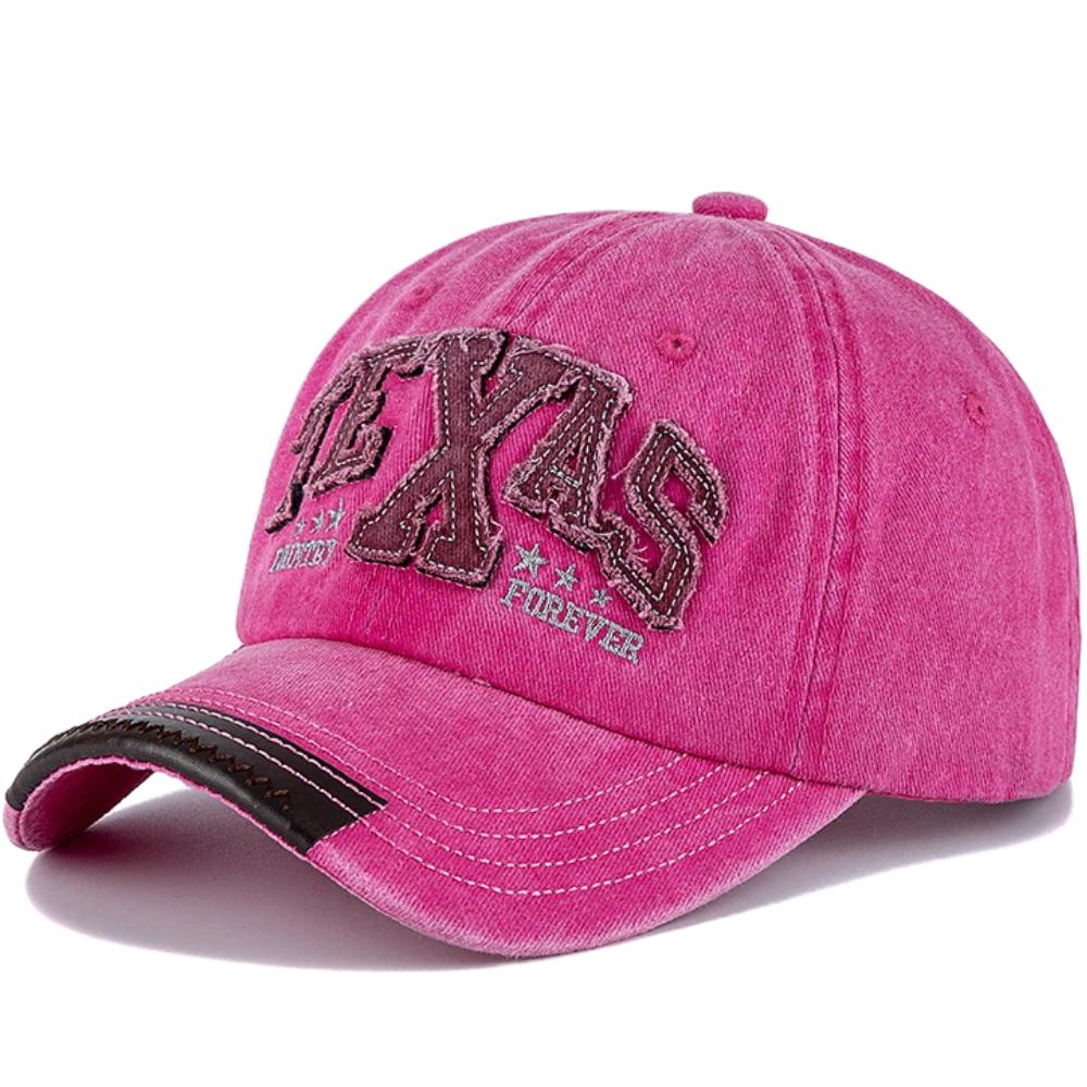 Unisex Vintage Baseball Cap TEXAS Letter Embroidery Washed Cotton Cap For Man Women Outdoor Casual Dad Hats