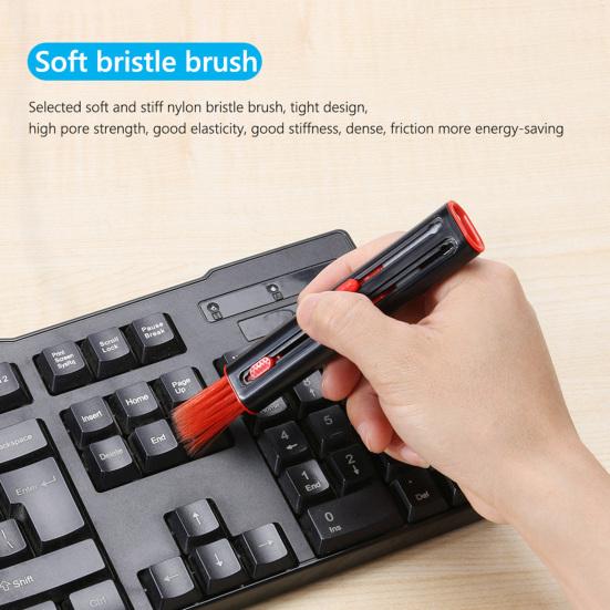 Keyboard Dusting Pen Convenient Compact Multipurpose Easy to Use Comfortable Grip Dust Removal Nylon Bluetooth-compatible Headset Cleaning Computer
