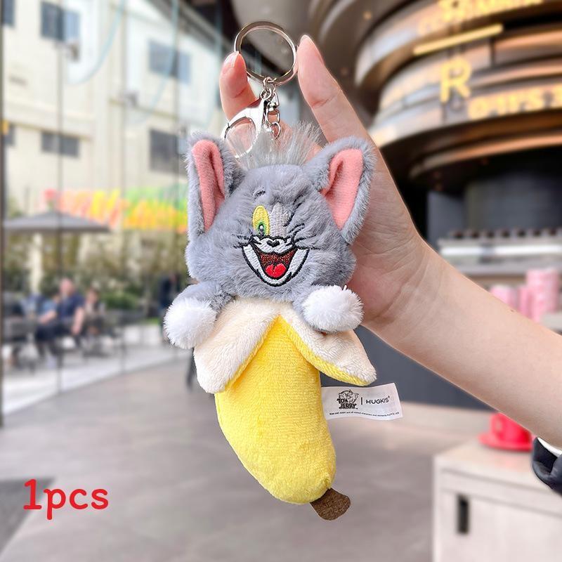 And Jerry Tom Plush Keychain With Star Moon Design For Gift Collection And