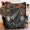 Steampunk Musical Instruments 2D Flat Pattern Flannel Blanket, High Quality All Seasons, Home Decor, Warmth and Comfort, Perfect for Christmas Gifts.
