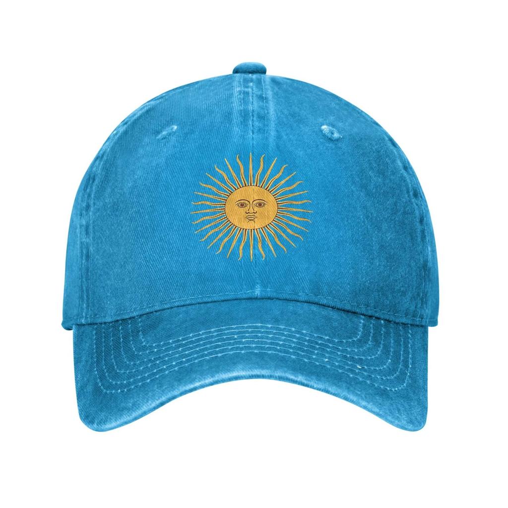Baseballová čepice s vlajkou Květnového slunce, vypraný džínový, nastavitelná, Streetwear klobouk pro unisex