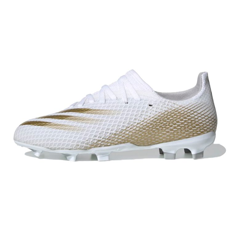 

adidas X Ghosted.3 FG J White Metallic Gold Melange Детские кроссовки Cloud-White Grey-Two EG8210