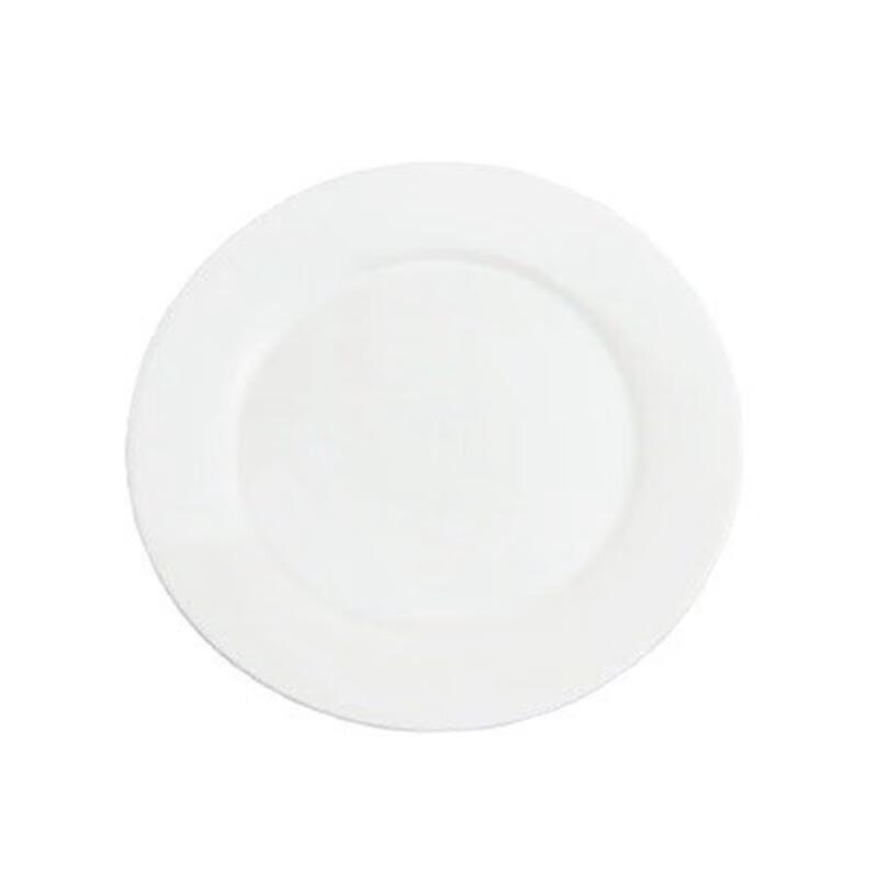 Pure White Ceramic Round Flat Plate