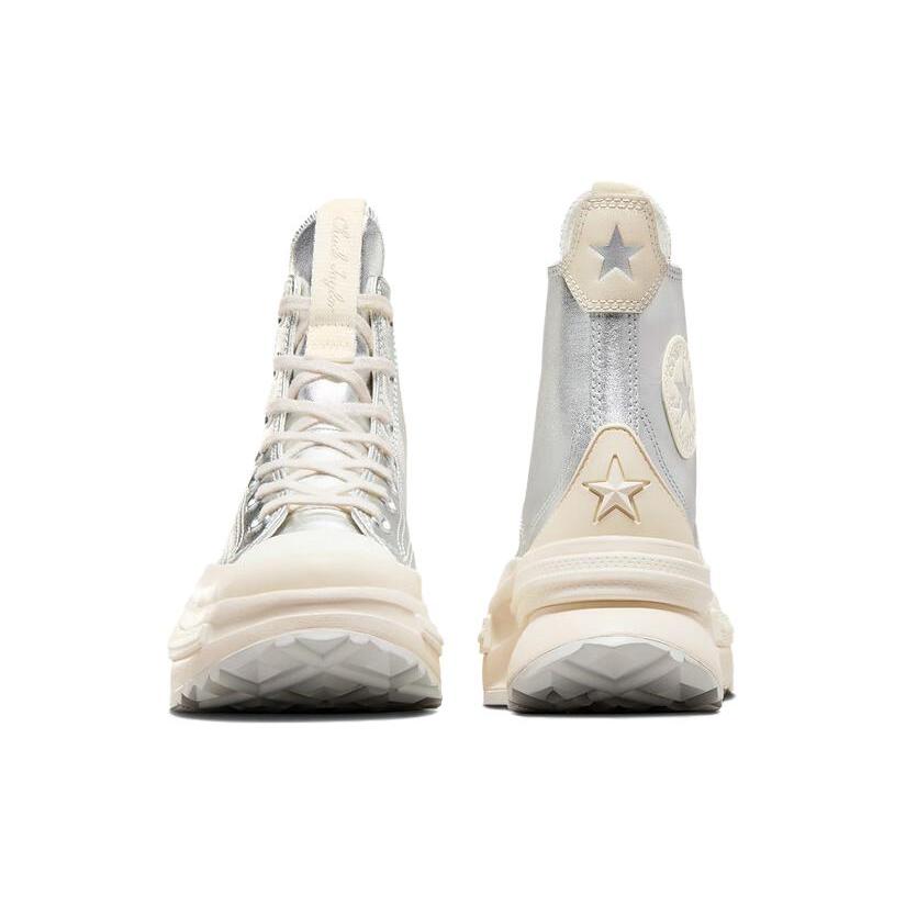New Converse Run Star Legacy CX Abrasion Resistant Height Increasing High Top Canvas Shoes Women's Silver White A09900C