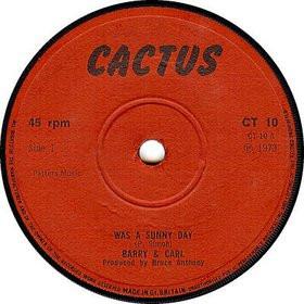 

7-дюймовая пластинка БАРРИ ХОВАРД И КАРЛ ХОЛЛ - Был солнечный день CT10 Cactus 1973 Великобритания Регги, Ска и Даб Б/У