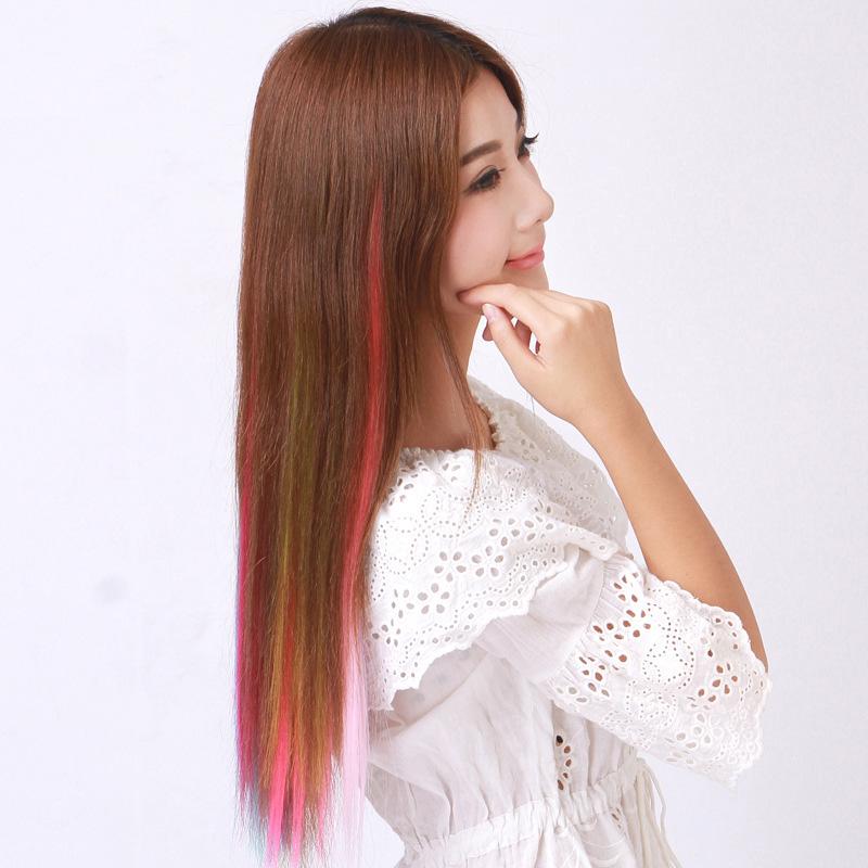 Накладные волосы розового цвета на клипсе — фото 3