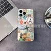 Aircraft collage for iPhone15 mobile phone case 14PROMAX all-inclusive 13 anti-drop 16/15 protective case 17
