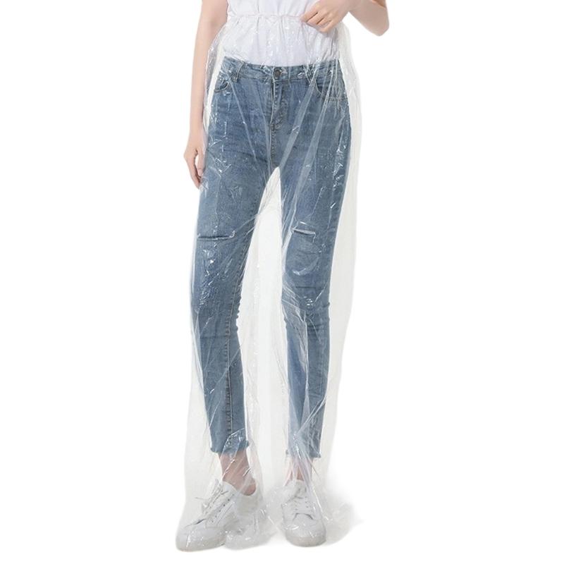 

Одноразові бахіли Дощові штани Подовжений захист щиколотки Швидко одягаються Еластичний пояс Дощові штани для вулиці білий