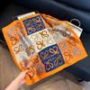 70x70cm Lightweight Cotton Silk Square Scarf With Boho Floral Print Breathable Neck Wrap Women