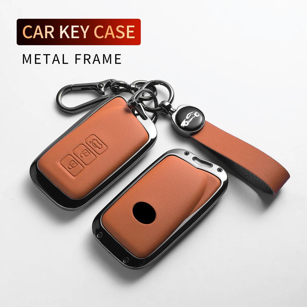 Leather Metal Car Key Case For NX IS RX ES LS GX LX UX GS 200 260 300 350 NX300 ES300 RX350 NX200 Auto Protector Key Shell