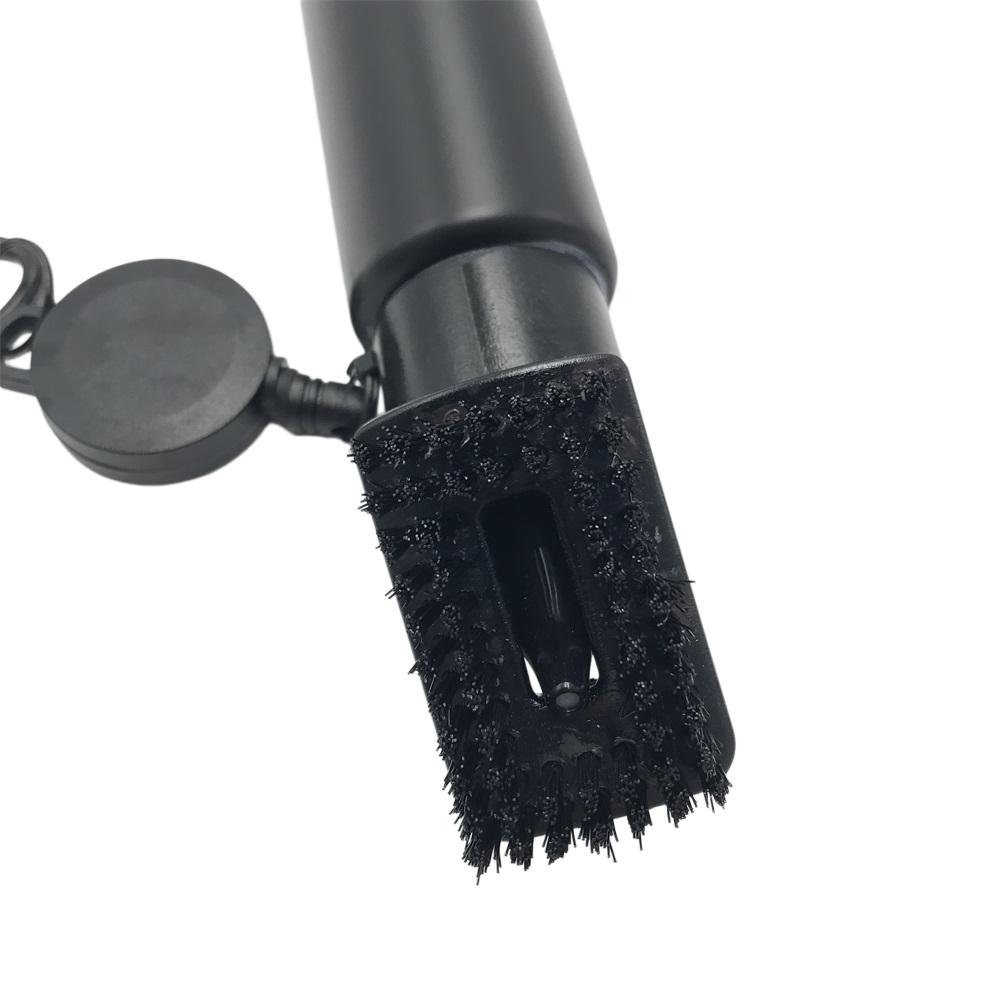 New Black Golf Water Spray Brush Cleaning Brush 120ml Water with Stiff Nylon Bristles and Retractable Pull Ring