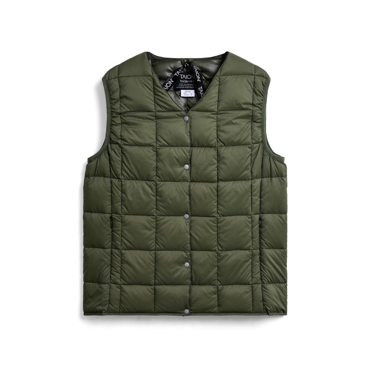 

TAION Button Inner Down Vest Women s V-Neck (TAION-W001)