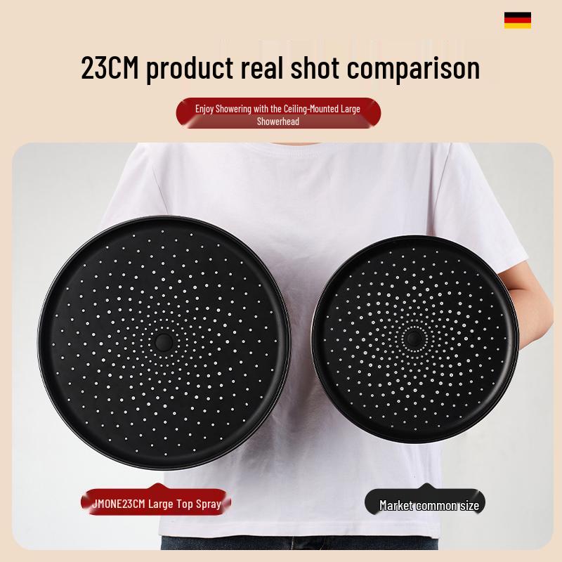 Hochdruck Duschkopf mit großem Blütenmuster, einzelnes großes Panel und extra großem Wasserauslass