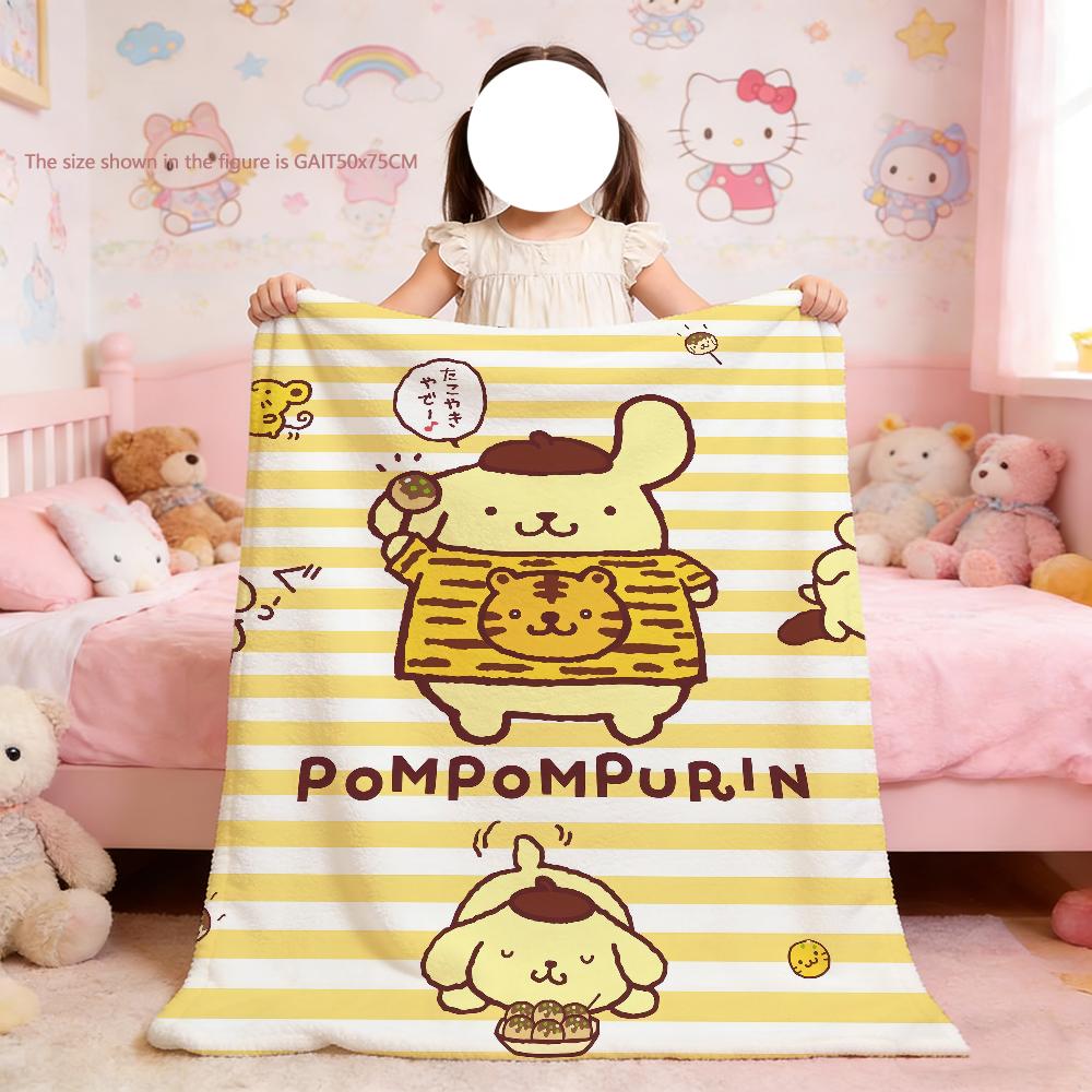 P-Pompompurin Cute Blanket For Soft Throw Blanket for Picnic Bed Sofa Home Bedroom Cozy Warm Comfortable
