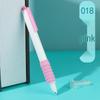 Refillable Ergonomic Fountain Pen for Students - Transparent Colored Plastic Design