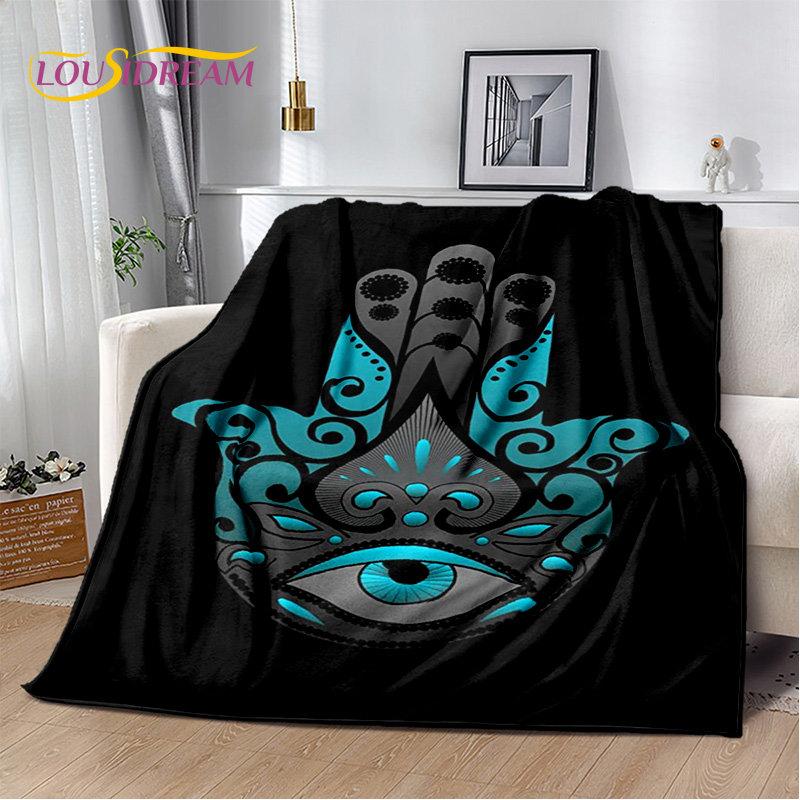 Nazar Evil Eye Tree of Life Soft Plush Blanket,Flannel Blanket Throw Blanket for Living Room Bedroom Bed Sofa Picnic Cover Kids