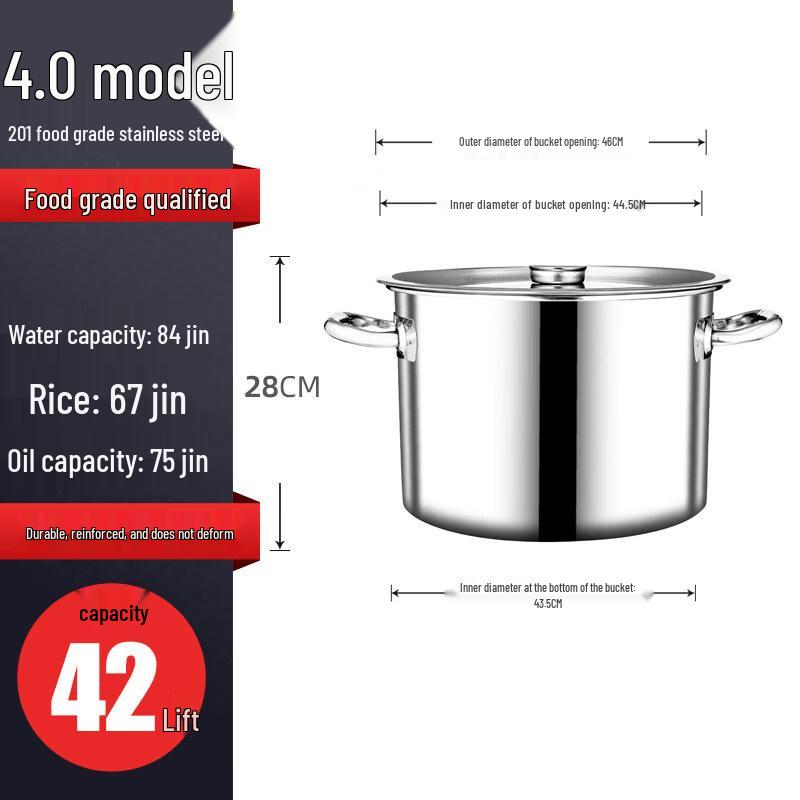 JPHZNB Extra Thick Stainless Steel Soup Pot with Lid