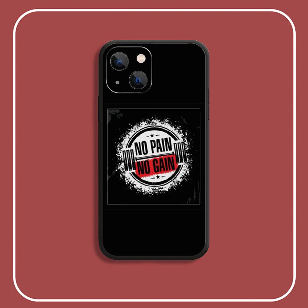 Pouzdro na telefon No Pain No Gain pro iPhone Samsung Galaxy Redmi Xiaomi Oppo OnePlus Note SA 7 8 9 10 11 12 13 14 20 21 22 23 53 54 Pro Max Plus Ultra