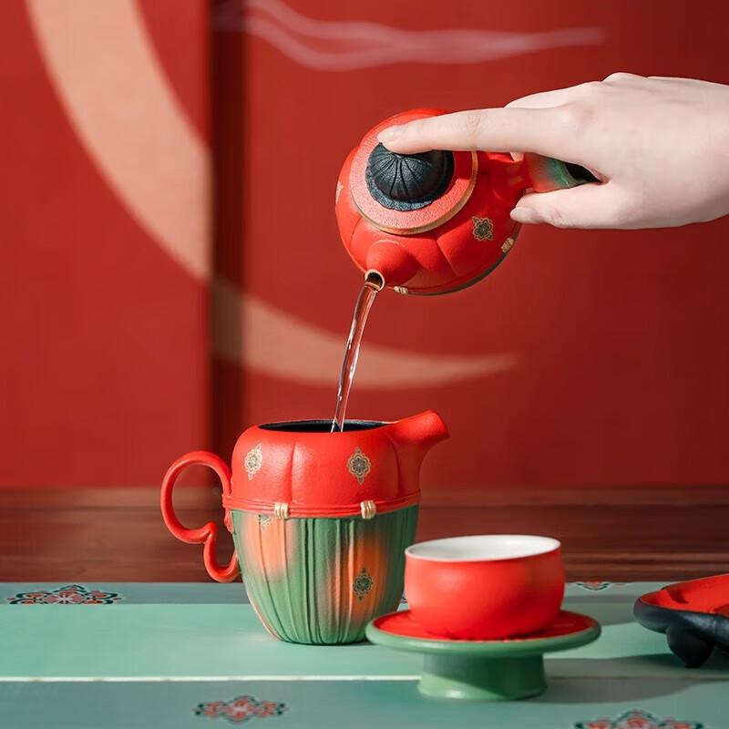 Edenus Tang Palace Glaze Ceramic Kung Fu Tea Set