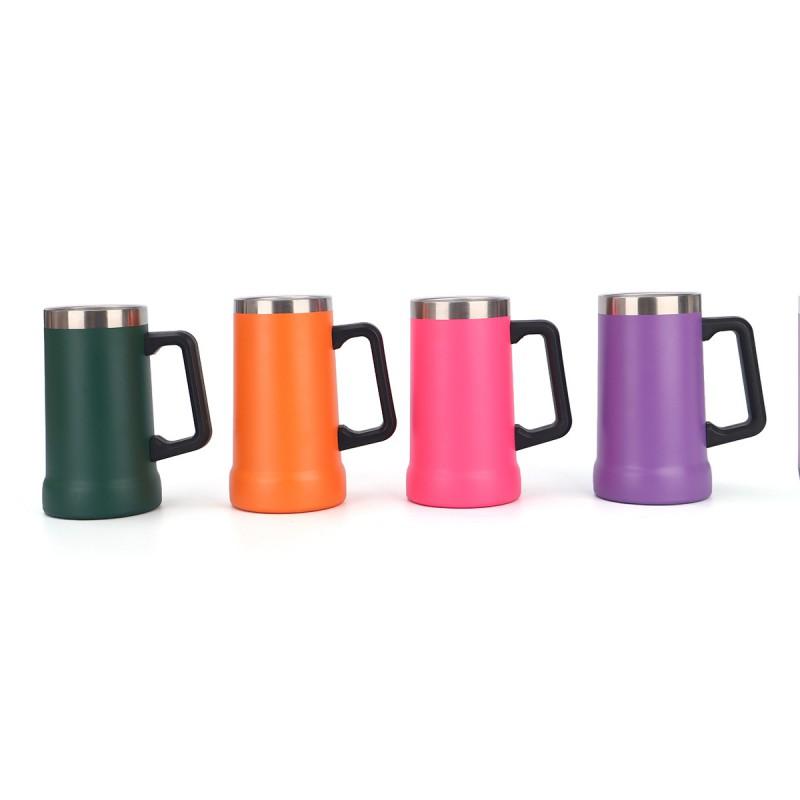 Stainless Steel Vacuum Insulated Mug With Handle 24oz Large Capacity Travel Cup Home Office Outdoor Use