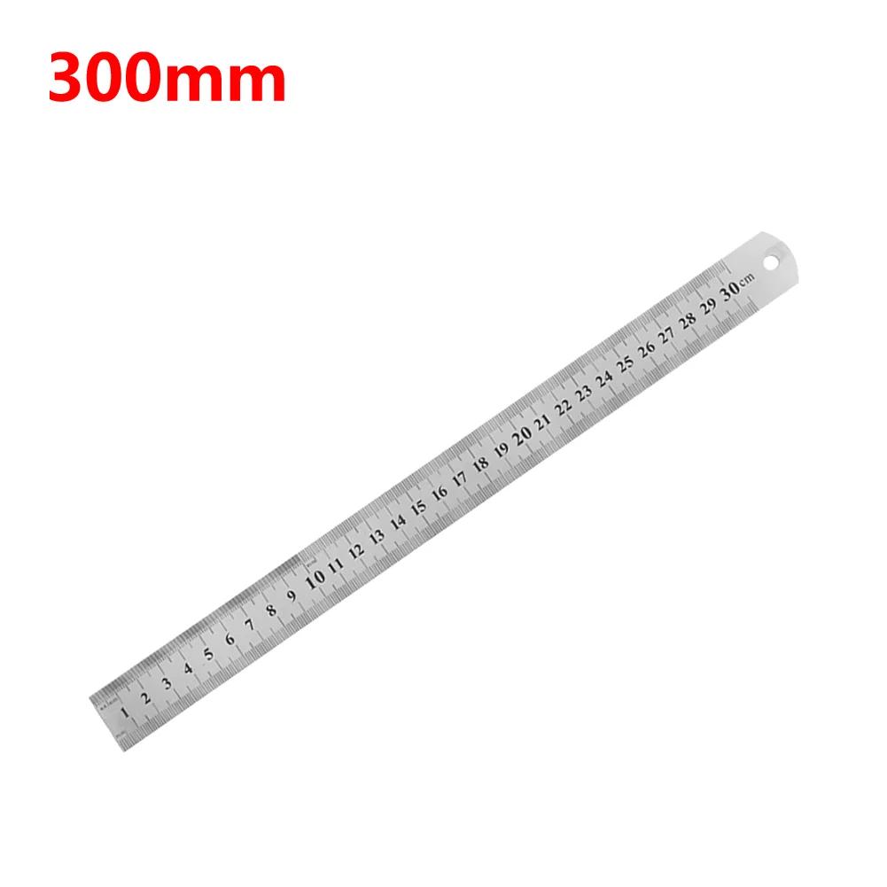 Stainless Steel Metal Ruler Precision Double-sided Ruler Test Measuring Ruler Multifunctional Stationery Student Ruler