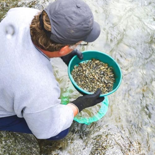 Gold Panning Kit, 3 Gold Pans for Gold Panning, Includes Small Pan, Medium Pan, and Mesh Sieve Pan, Gold Washing Pan Kit, Round Gold Dredge Prospectin