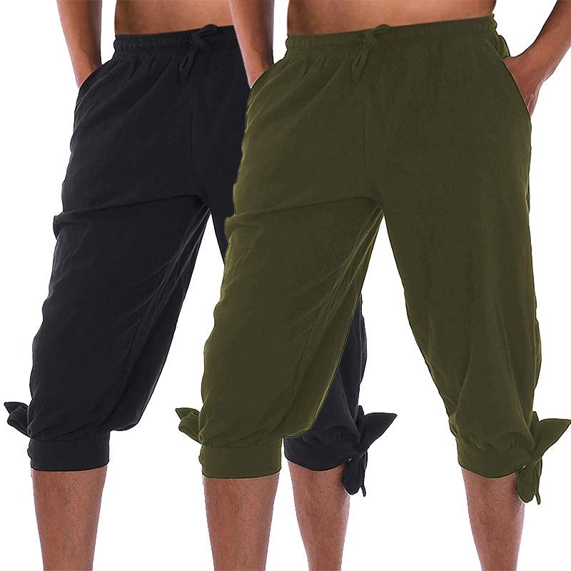 Medieval Men's Retro Pirate Costume Pants for Cosplay and Performance