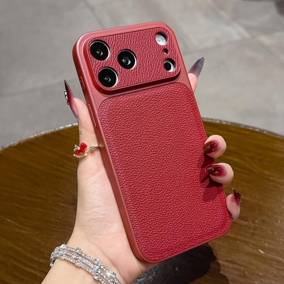 Süßes Leder Handyhülle Für Für Iphone 17 Air 13 14 1 16 17 Pro Max 16Pro 17Pro Offiziell Großes Fenster Stoßfest Schutzhülle