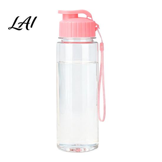 Outdoor Camping Water Bottle Sports Bottle with Flip Lid And Lanyard Portable Leak-proof PET Everyday Hydration Cup Lightweight Fitness Jug,