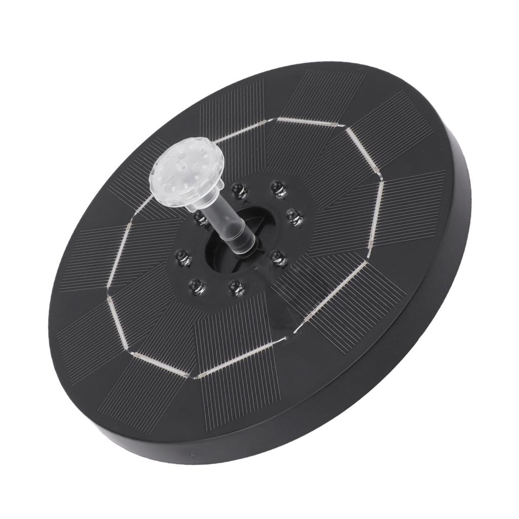 Round Solar Powered Fountain LED Light Solar Water Bird Bath Floating Fountain 120cm Head 3000mAh