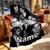 Custom Name Personalized Damon Salvatore Print Blanket, Home Decor, Bedroom, Sofa, Camping, Couch, Gifts for Birthday Christmas