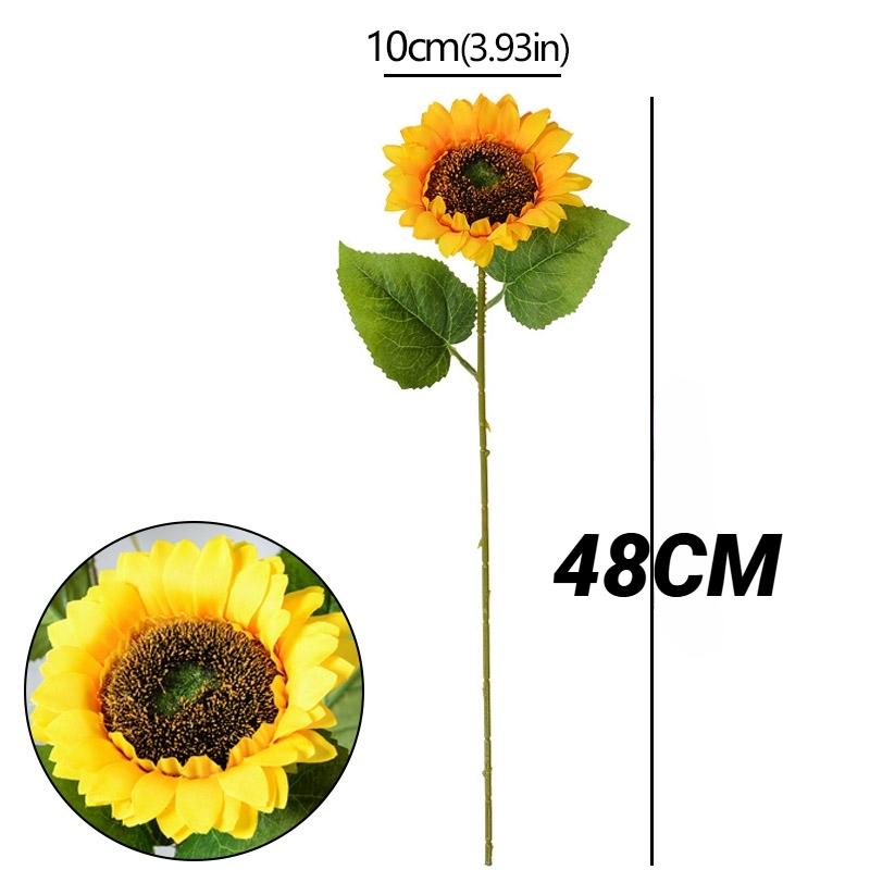 5/10/20pcs Sunflower Artificial Flowers Bouquet Realistic Outdoor Garden Autumn Decoration Home Floral Arrangement Wedding Decor