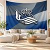 Real Sociedad FC Wall Tapestry, Soft Fabric Wall Hanging, Decorative Backdrop For Bedroom Home Wall Art