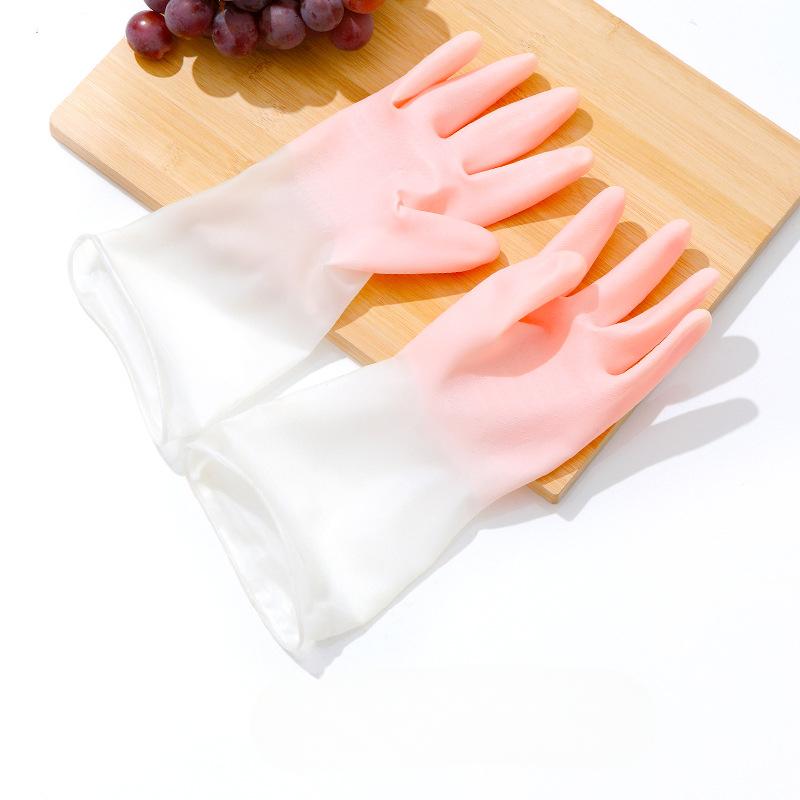 Geschirrspülhandschuhe für Damen, langlebig, für den Haushalt, Küche, Latex, verdickt, Reinigungsartefakt, Haushaltswäsche, Gummi, Leder, wasserdicht