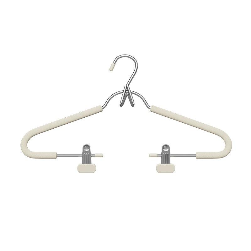Adjustable 2 In 1 Cloth Hangers with Clips Heavy Duty Non-Slip Jeans Skirt Hangers for Home Wardrobe Storage