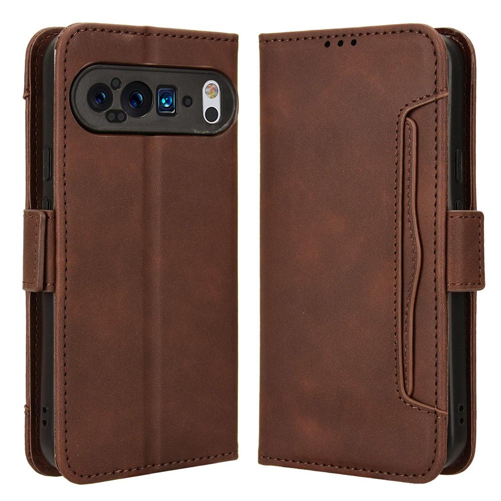 For Google Pixel 9 Pro XL Case PU Leather Stand Wallet Phone Cover with Multi Card Slots