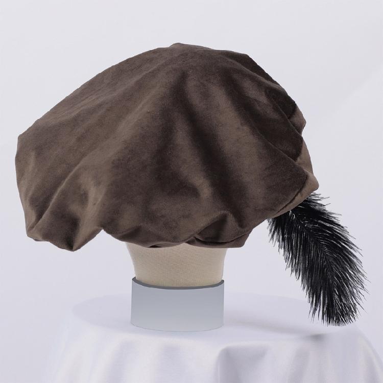 Renaissance Feather Hat Light Weight Polyester Medieval Beret Cap For Men Women Kid Halloween Renaissance Themed Event
