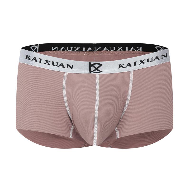 Men's Spring and Summer Sexy Color Patchwork Slim Breathable Low-waist Boxer Briefs