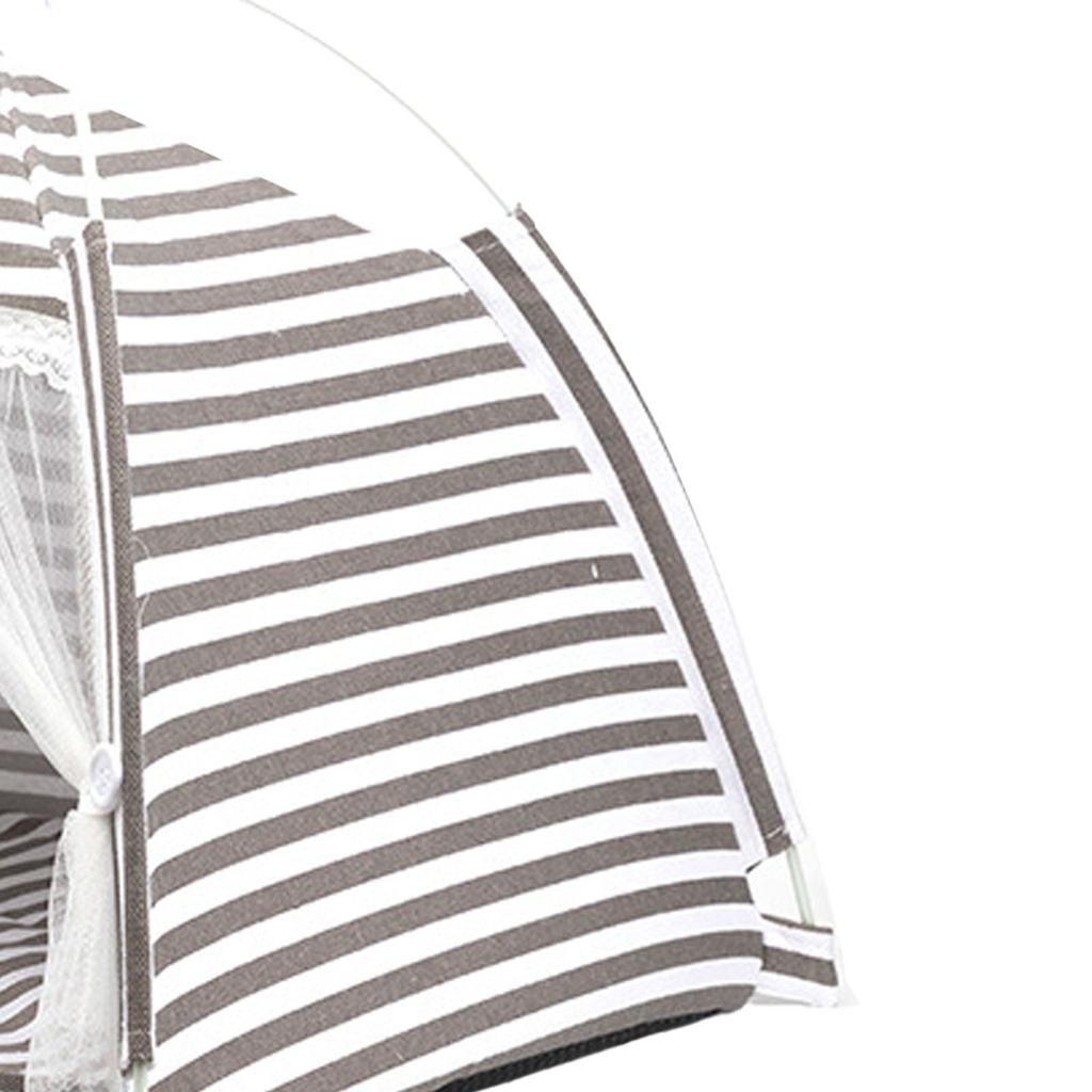 Warm Pet Sleeping Tent Removable Cotton Linen Pet Indoor Tent for Cats Dogs Small and Medium Sized