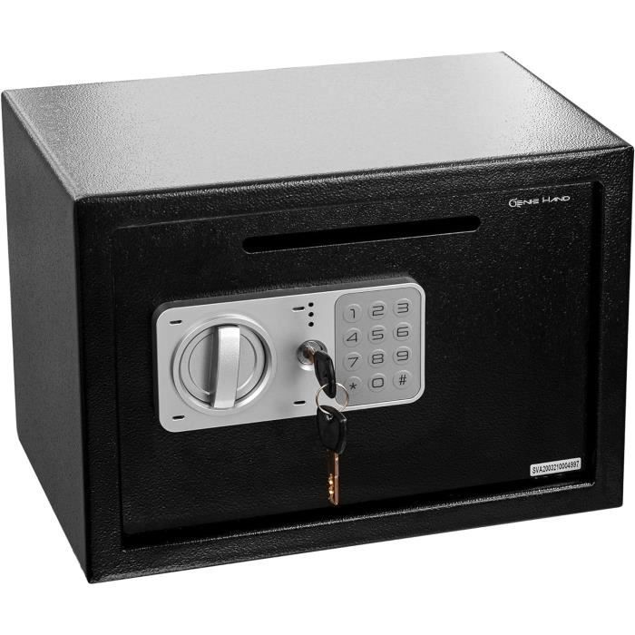 Electronic Deposit Safe - Genie Hand - B-class - Anti-bounce - Steel - 20x35x25 Cm