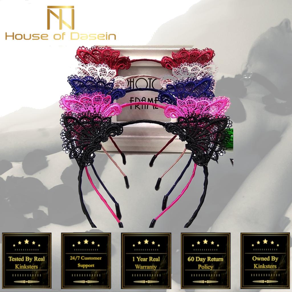 Lace Cat Ears Headband Kitten Cosplay  Accessories Pet Play