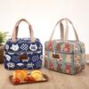 Canvas Lunch Bag For Office Workers With Thickened Handle And Style For Daily Use
