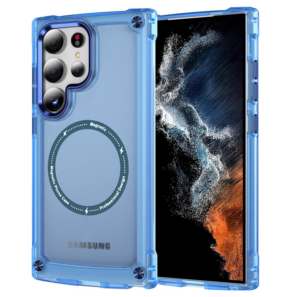 For Samsung Galaxy S25 Ultra Case Skin Touch TPU+PC Phone Cover Compatible with MagSafe