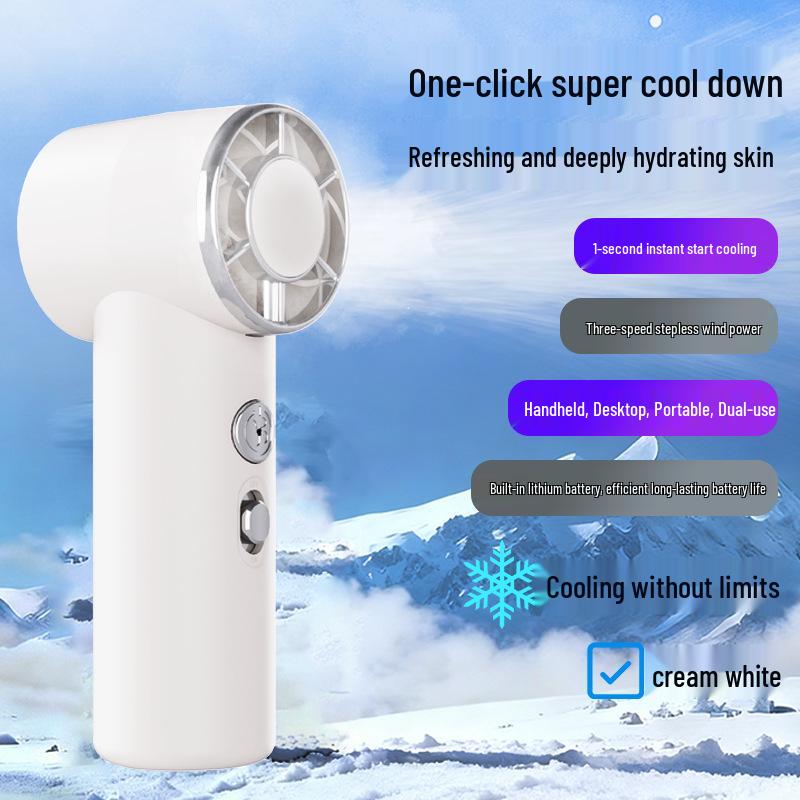 

2026 USB Rechargeable Portable Mini Handheld Fan - Silent, High Wind for Outdoor & Desktop Use 37.7*43.5*106.8