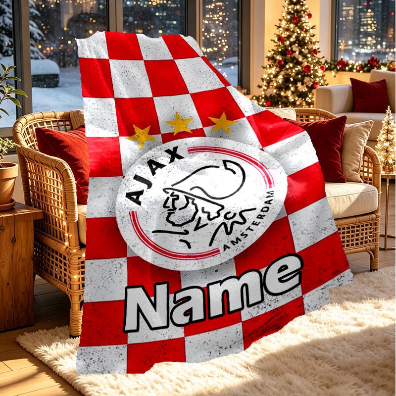 Custom Name Personalized Ajax Print Blanket, Home Decor, Bedroom, Sofa, Camping, Couch, Gifts for Birthday Christmas