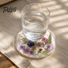 Kaffeebar-Essentials Blumendruck Acryl-Untersetzer, Rutschfeste Oberfläche Hitzebeständiger Schutz-Tassenuntersetzer, Wasserdichte Schreibtischmatte Transparent Rund