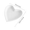 2Pcs White Serving Tray Ceramic Snack Plates Food Dish Heart Shaped Ceramics Tableware Snack Dessert Dining Table