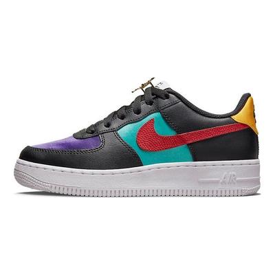 NBA X Air Force 1 06 LV8 EMB GS WNBA Kids Sneakers Multi-Color Black Washed-Teal DN4178-001